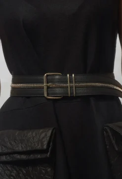 Oblique Creations Belts^Zipped Belt in Intrigue