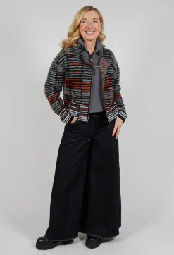 Sarah Pacini Jumpers^Zipped Sweater Vest in Charcoal